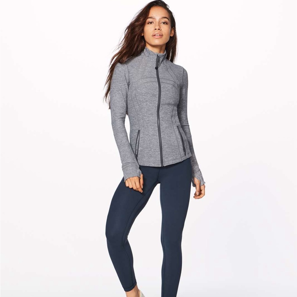 Lululemon Define Jacket Heathered Slate Gray Workout Sweatshirt Size 4